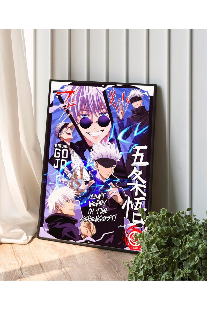 SINCE 7 STORE Gojo Satoru Jujutsu Kaisen Framed Poster - Image 1
