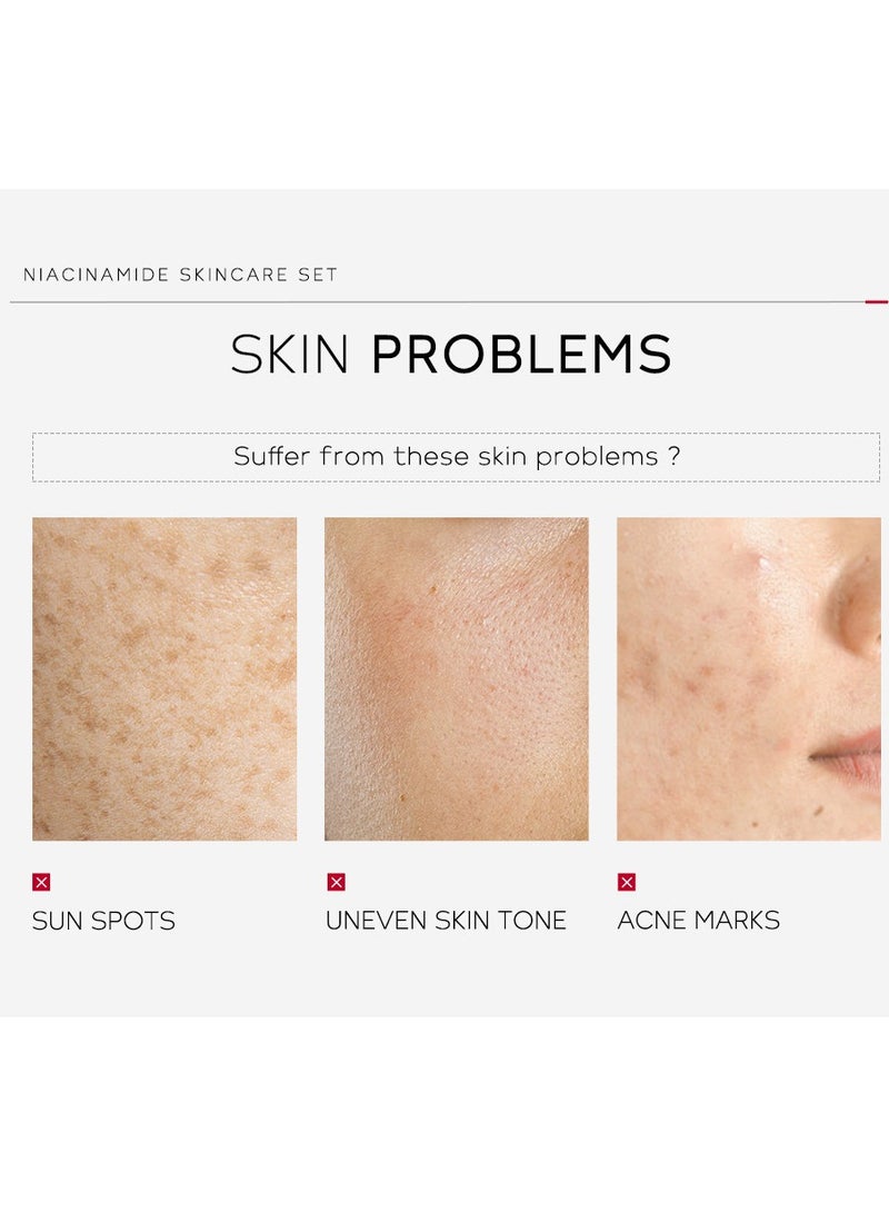 لايكو مجموعة النياسيناميد للعناية بالبشرة من 4 قطع / ترطيب وترطيب / تفتيح لون البشرة / مناسب لجميع أنواع البشرة - Image 3