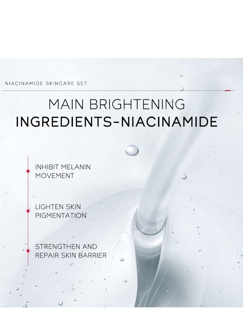 لايكو مجموعة النياسيناميد للعناية بالبشرة من 4 قطع / ترطيب وترطيب / تفتيح لون البشرة / مناسب لجميع أنواع البشرة - Image 4