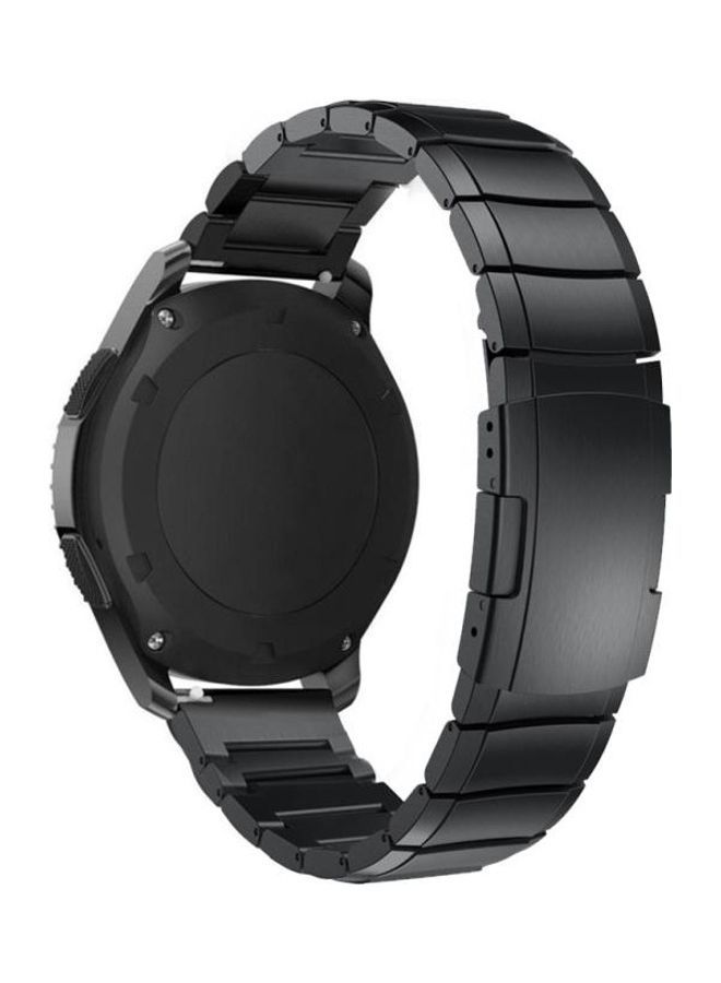 Stainless Steel Strap with Turtle Back Buckle 22mm For Huawei Watch GT2e GT2 46mm A Black - Image 1