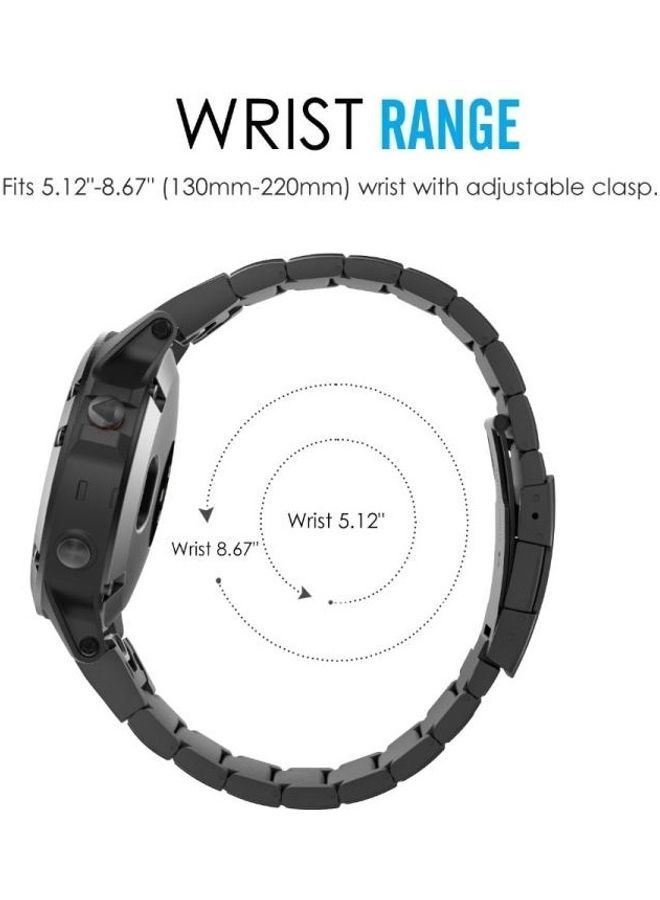 Stainless Steel Strap with Turtle Back Buckle 22mm For Huawei Watch GT2e GT2 46mm A Black - Image 3