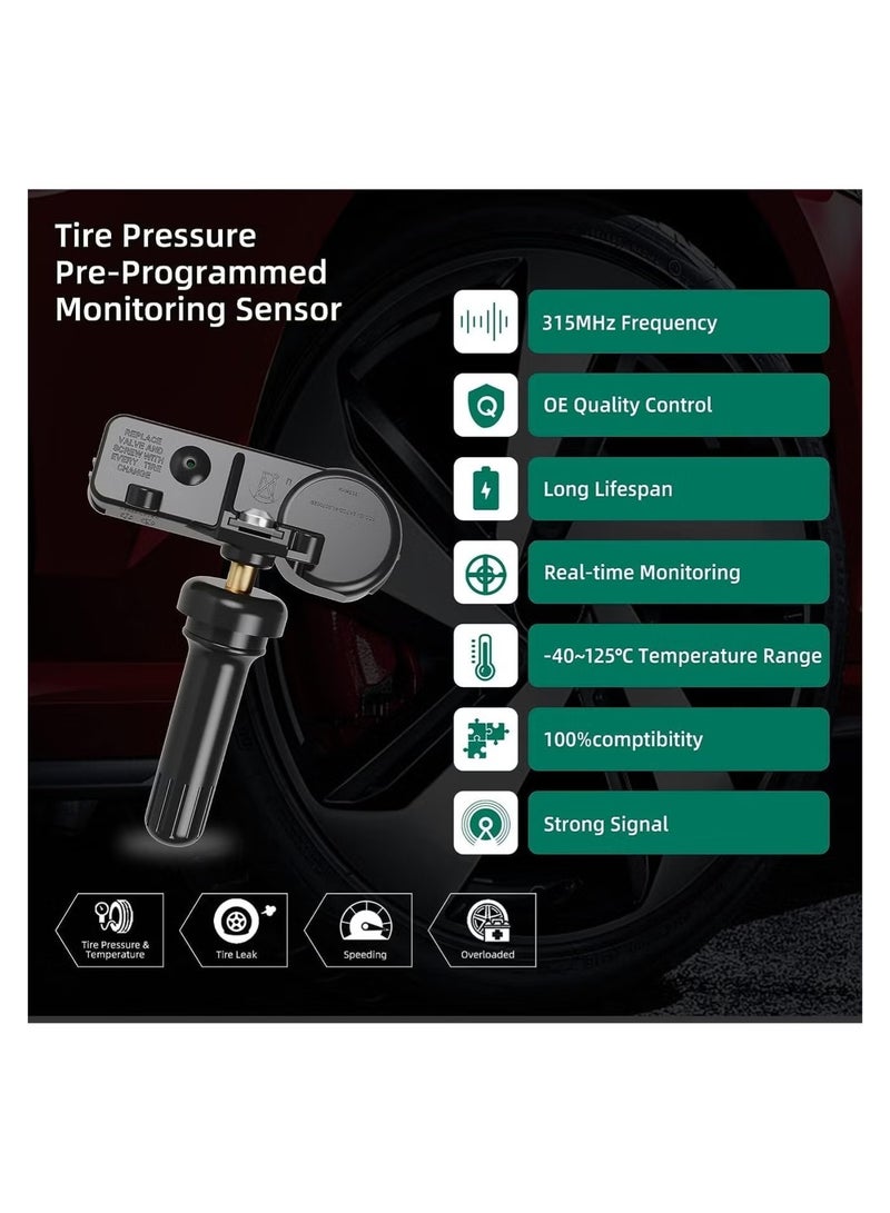 AMOROM 4 Pack TPMS Sensor GM 315Mhz Tire Pressure Monitoring Sensor Universial - Image 3