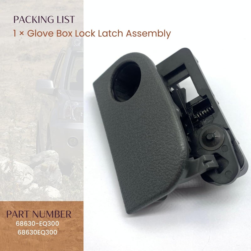Suitable for Qijun 2003-2007 model glove box lock storage box cover lock (68630-EQ300) Black - Image 3