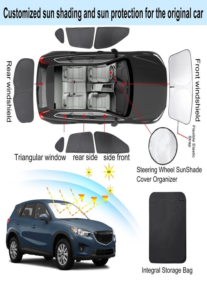 TINGLU ستائر نوافذ TINGLU لمازدا CX-5 موديلات 2013-2016، ملحقات جانبية للسيارة، نوافذ كاملة، مظلة مثلثة للزجاج الأمامي الخلفي، حماية من أشعة الشمس والأشعة فوق البنفسجية، وحماية من أشعة الشمس، مثالية للتخييم، والقيلولة، والاسترخاء، 8 قطع - Image 3