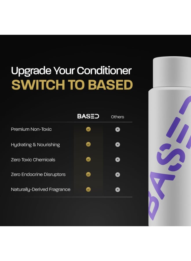 BASED BODYWORKS Hydrating Conditioner with Aloe Vera, Peppermint Oil, & Coconut Oil, Cleansing Conditioner for Men, No Sulfates, Parabens or Phthalates, Quality Hair Care, 8.34 fl oz Bottle (Pack of 1) - Image 2