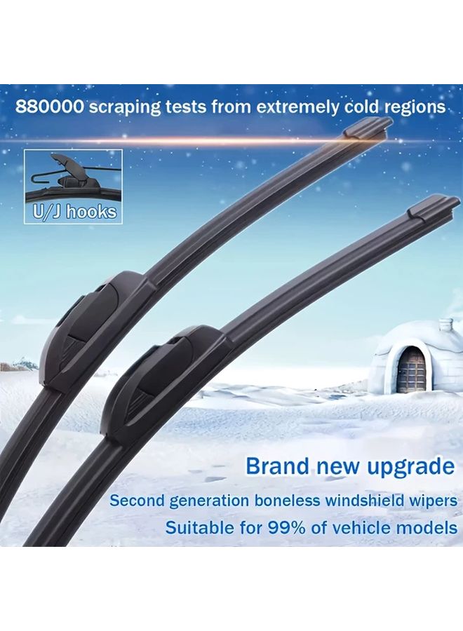 Universal 22 Inch U Shaped Frameless Car Wiper Blade Quiet Durable For Enhanced Visibility - Image 1