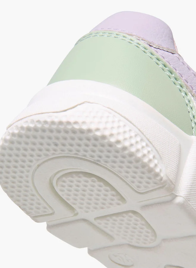 بيرفيت Panelled Sneakers with Hook and Loop Closure