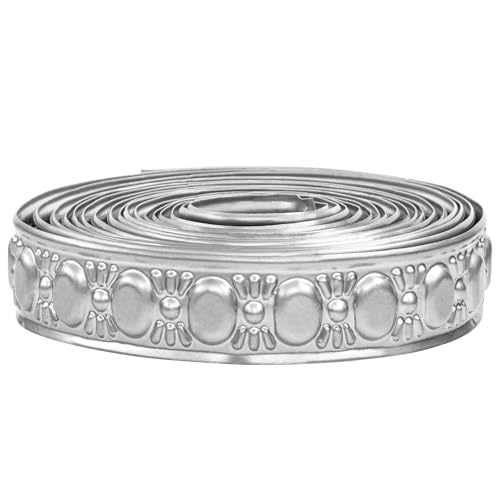 CraftyCrocodile Metal Ribbon for Decor Craft - Decorative Silver Trim for Crafting - 0.8", 3 Yards Long - Image 1