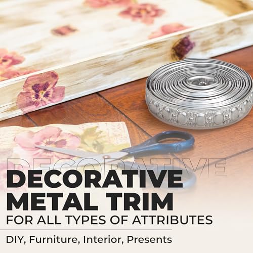 CraftyCrocodile Metal Ribbon for Decor Craft - Decorative Silver Trim for Crafting - 0.8", 3 Yards Long - Image 5