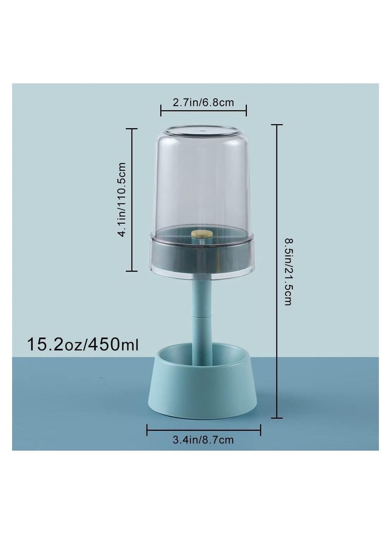 Toothbrush Holder Stand with Cover/Cup, Toothpaste 3 Slots, Dental Storage Organizer Stand(Blue) - Image 5