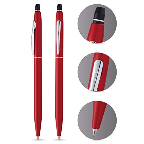Cross Click Refillable Ballpoint Pen, Medium Ballpen, Includes Bonus Refill, Premium Gift Box - Crimson Lacquer - Image 3