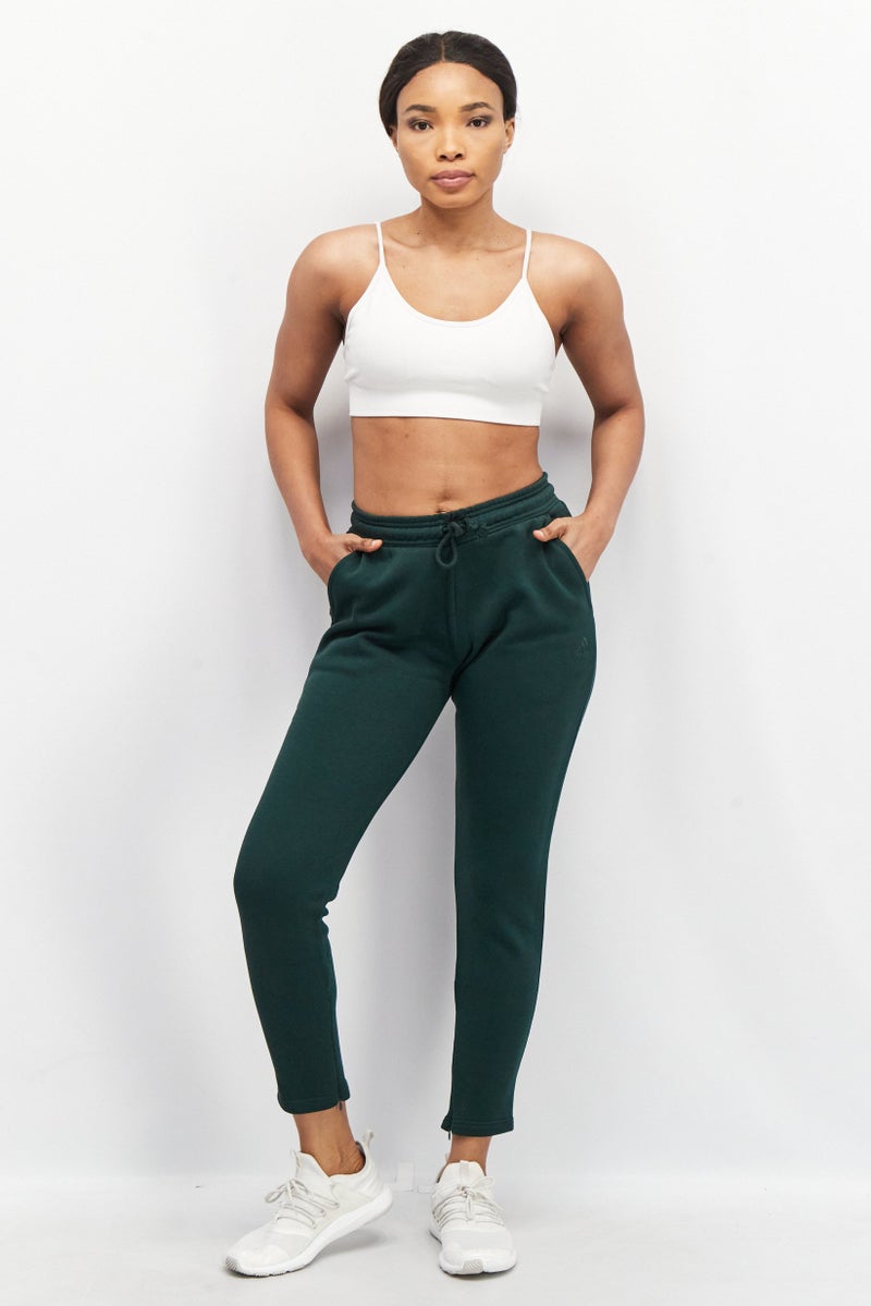 Adidas Women Sportwear Fit Brand Logo Outdoor Track Pants, Green  - Image 2