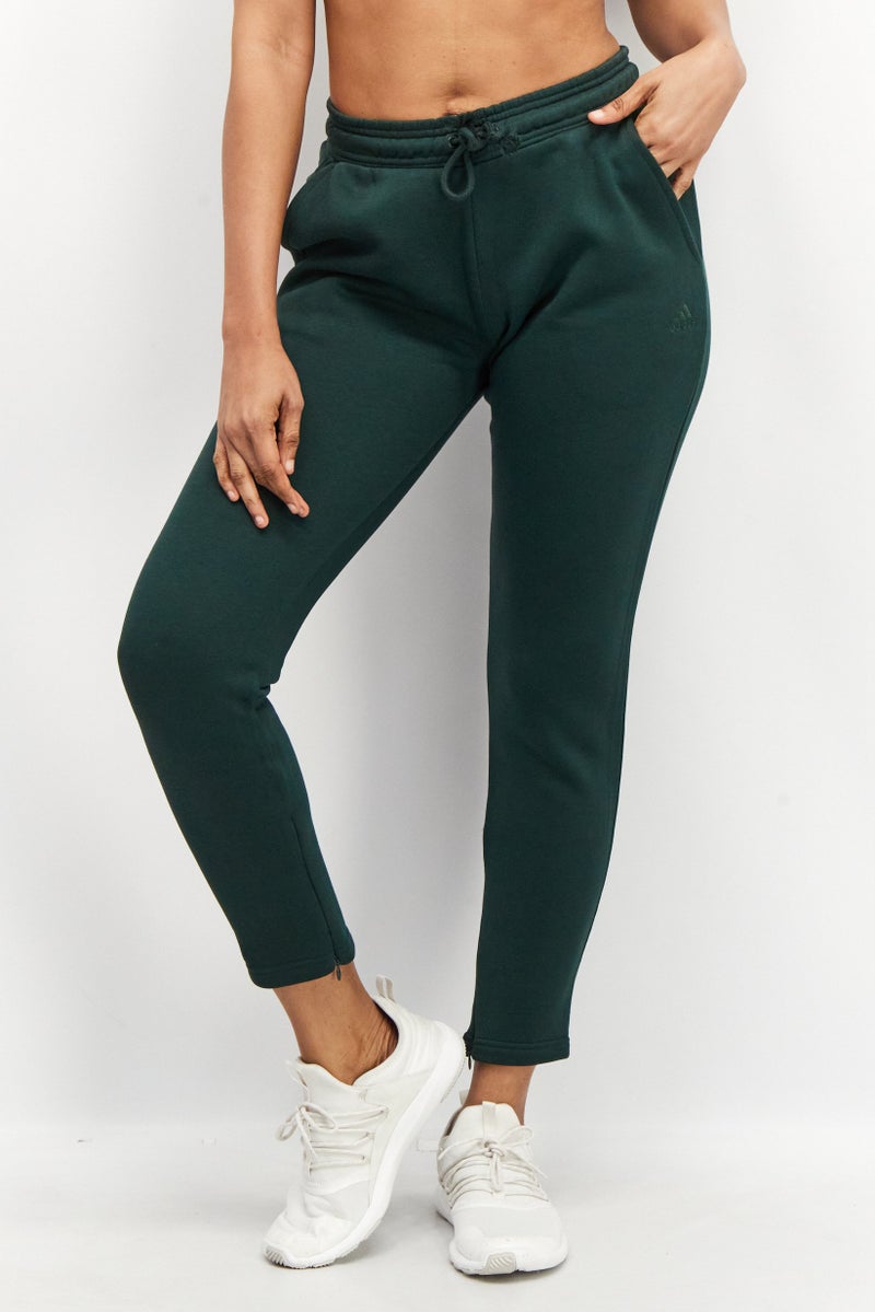 Adidas Women Sportwear Fit Brand Logo Outdoor Track Pants, Green  - Image 1