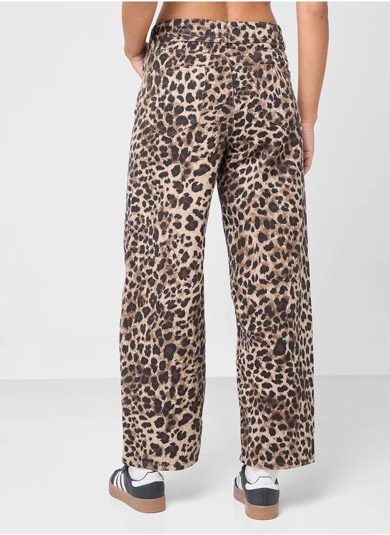 اونلي Printed High Waist Pants