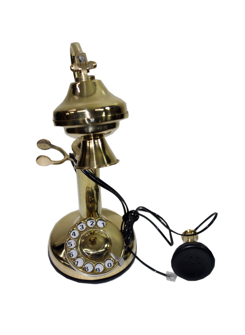 Latas Vintage Candlestick Phone Rotary Dial Telephone Wired Landline Home Decor - Image 2