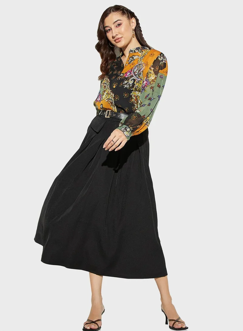 2Xtremz Puff Sleeves Printed Shirt