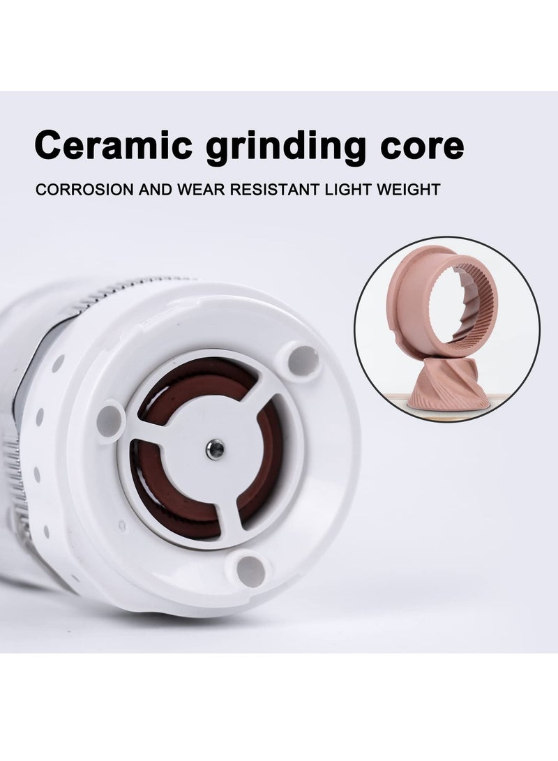 KASTWAVE Coffee Grinder, Electric Portable Coffee bean Grinder, Adjustable Burr Mill with 5 Precise Grind Setting for Drip Espresso (White) - Image 4