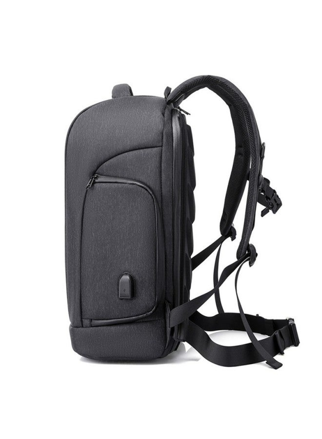 High-end Backpack Photography Bag Professional Outdoor Digital Camera Backpack USB Large Capacity Drone Bag Camera Bag-Color:Black-Dimensions:18 Inch - Image 5