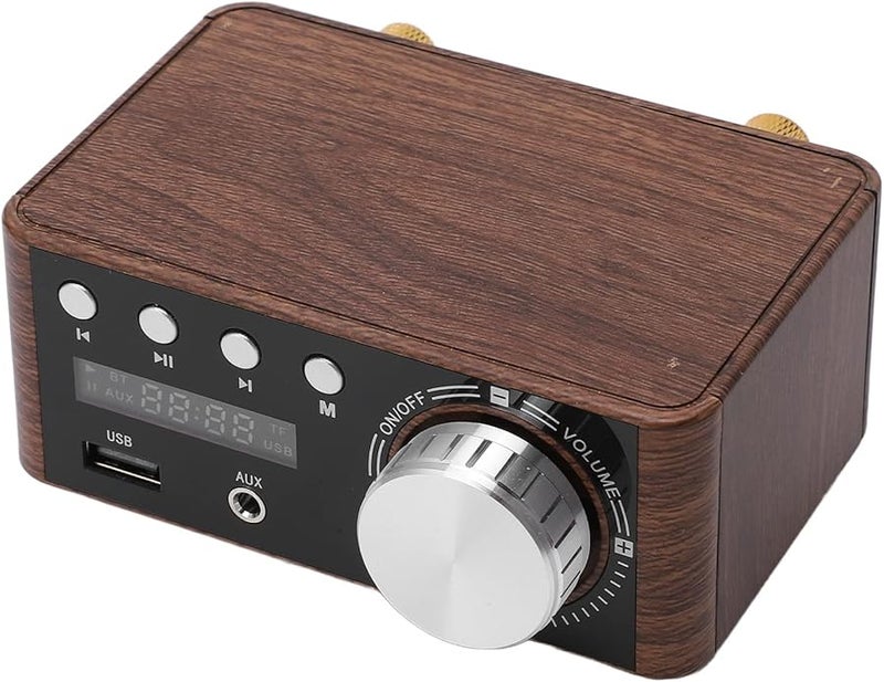 Mini 5 0 Digital Amplifier Dual 50W Stereo HiFi Amp Stable Wood Style Home Theater - Image 2