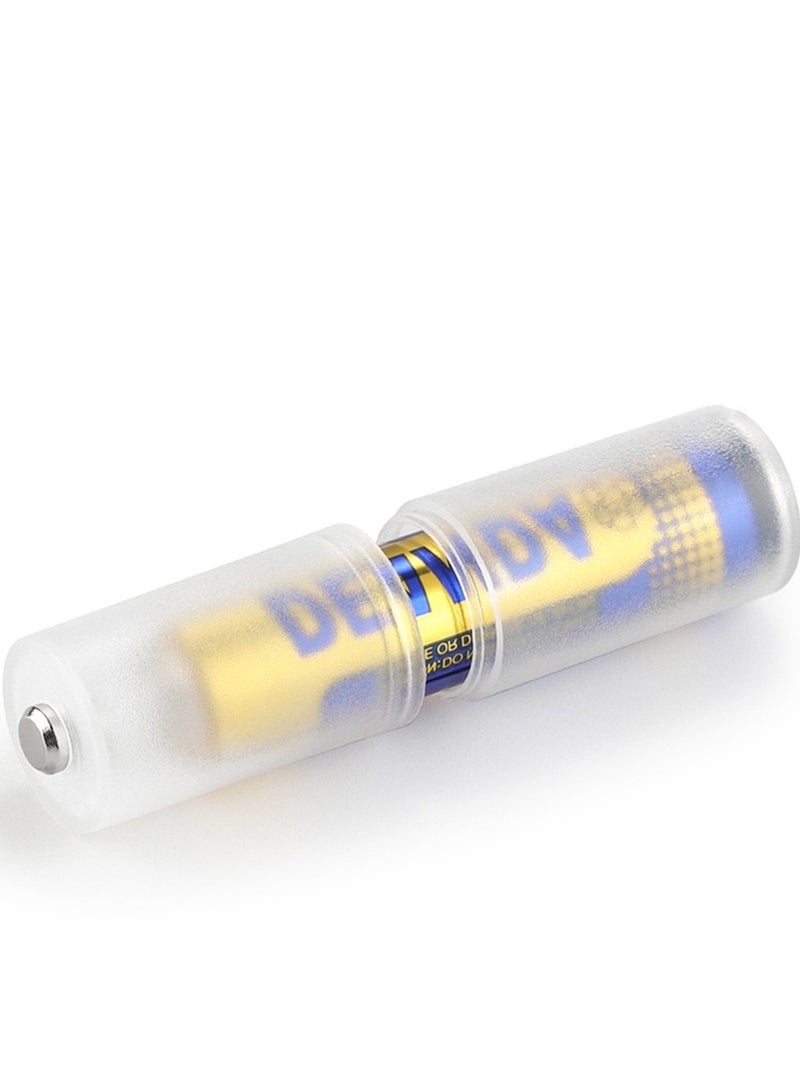 المي هومي محوّل بطارية من AAA إلى AA – حافظة شفافة مقاومة للماء مع موصلات معدنية، للاستخدام المنزلي مع أجهزة التحكم، المصابيح اليدوية، الألعاب، عبوة من 6 قطع - Image 4