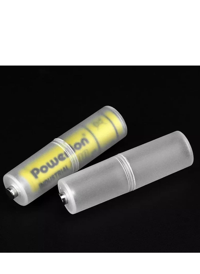 المي هومي محوّل بطارية من AAA إلى AA – حافظة شفافة مقاومة للماء مع موصلات معدنية، للاستخدام المنزلي مع أجهزة التحكم، المصابيح اليدوية، الألعاب، عبوة من 6 قطع - Image 5