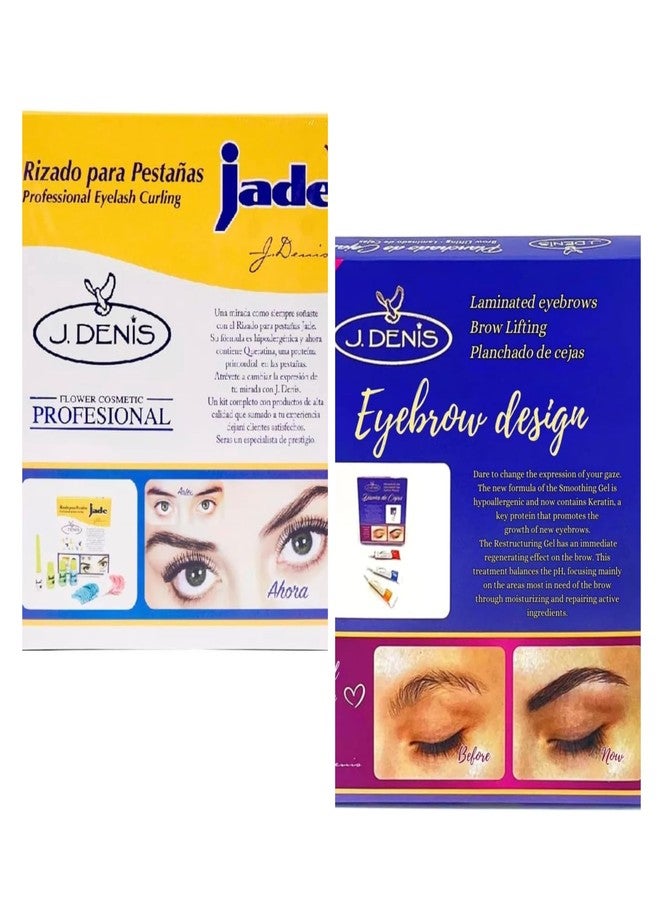 Eyebrow and Lash Lamination Kit J DENIS | At Home DIY and Salon Use | Professional Brow Lamination Kit and Lash Lift | Instant Lift For Fuller Eye Brows and Longer Eyelashes - Image 1