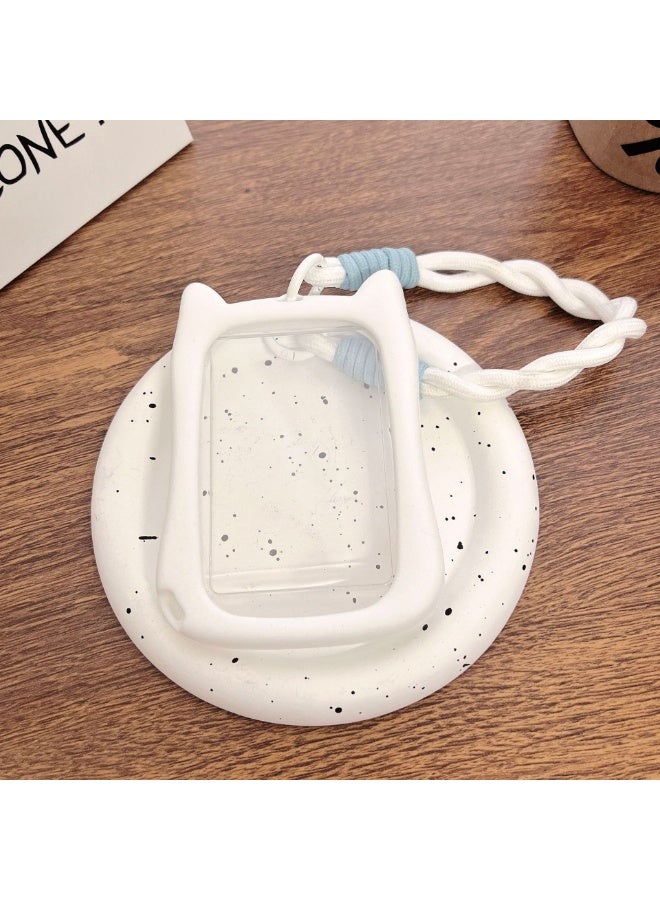 NIBEMINENT 1 - Piece Transparent And Cute Kpop Photo Card Holder Pendant Key Chain ID Badge Holder ID Card Holder Photo Card Protector for School ID Office ID Access Card for Women Girls - Image 1