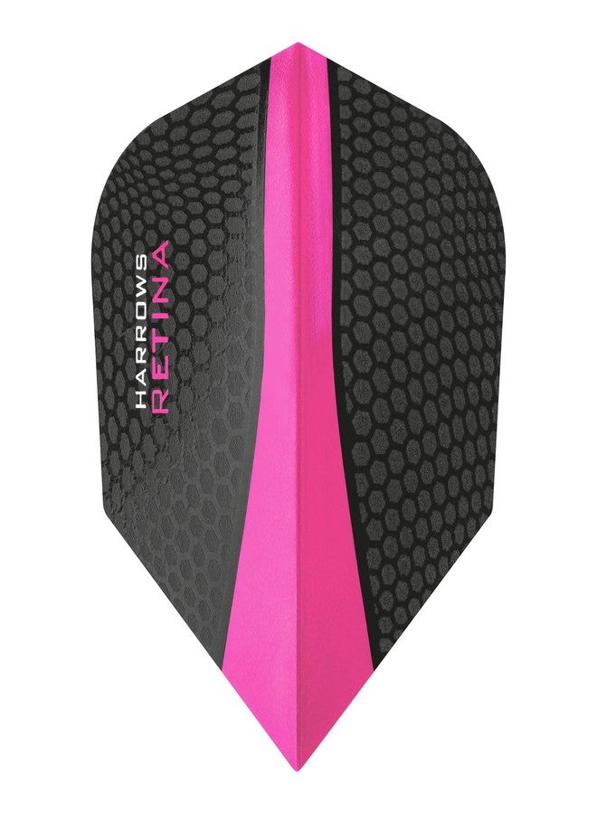 Darts Corner Harrows Retina | Premium Extra Strong 100 Micron Dart Flights in Standard No6 Shape, 5 Sets of 3 Flights, 15 Flights In Total, Pink - Image 3