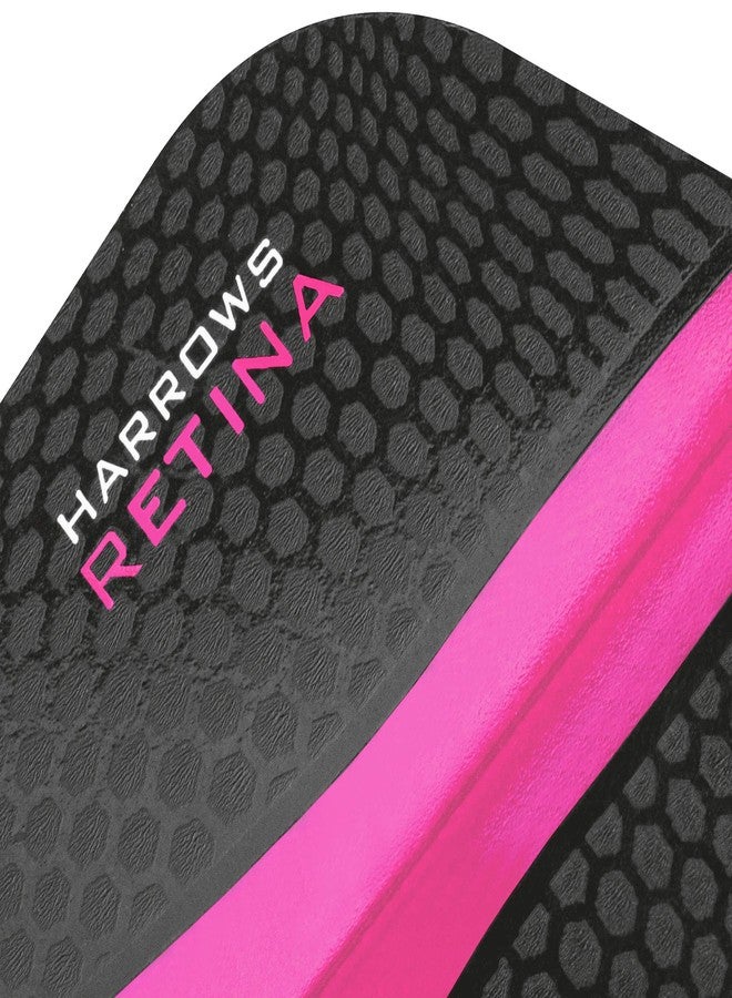Darts Corner Harrows Retina | Premium Extra Strong 100 Micron Dart Flights in Standard No6 Shape, 5 Sets of 3 Flights, 15 Flights In Total, Pink - Image 2