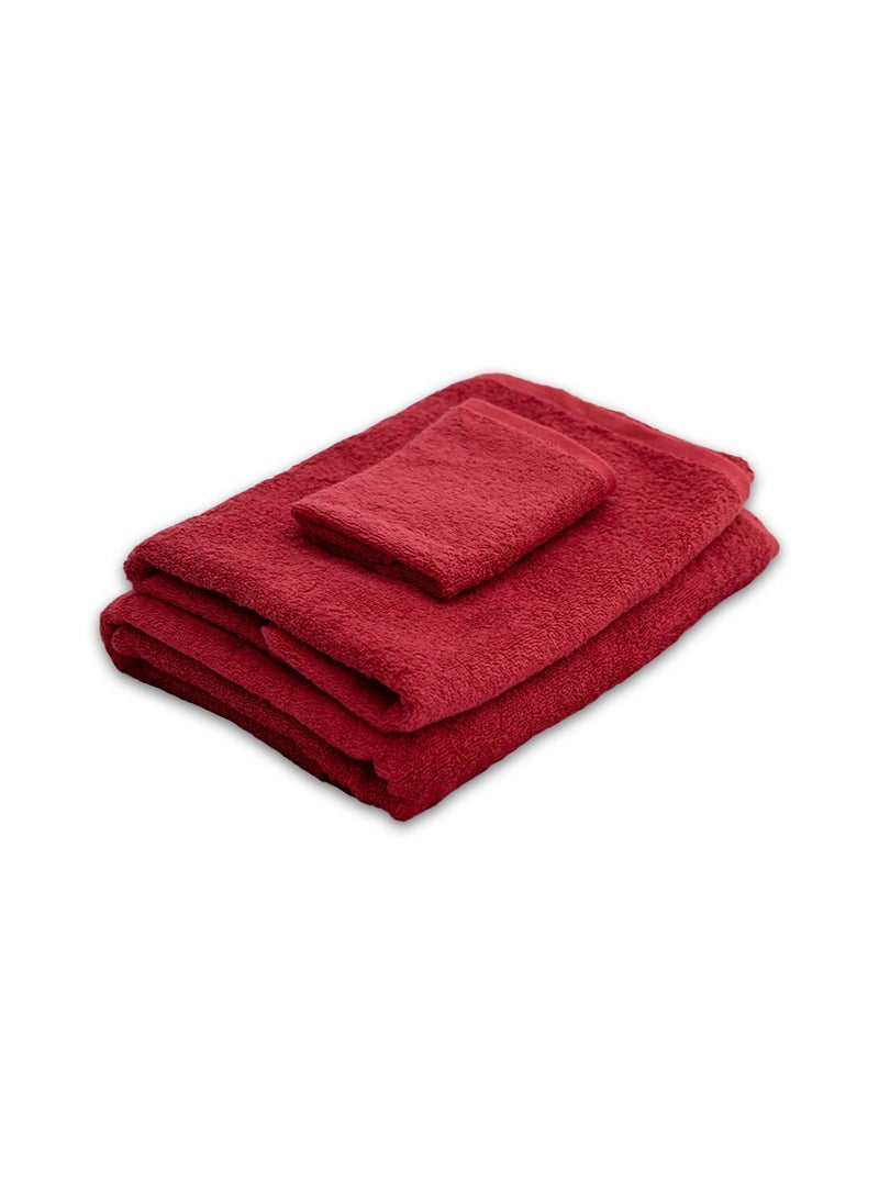 More cottons - plain towel set of 3 luxury towels (30x30)(50x100)(70x140) face,hand,bath towels 100% cotton - Image 1