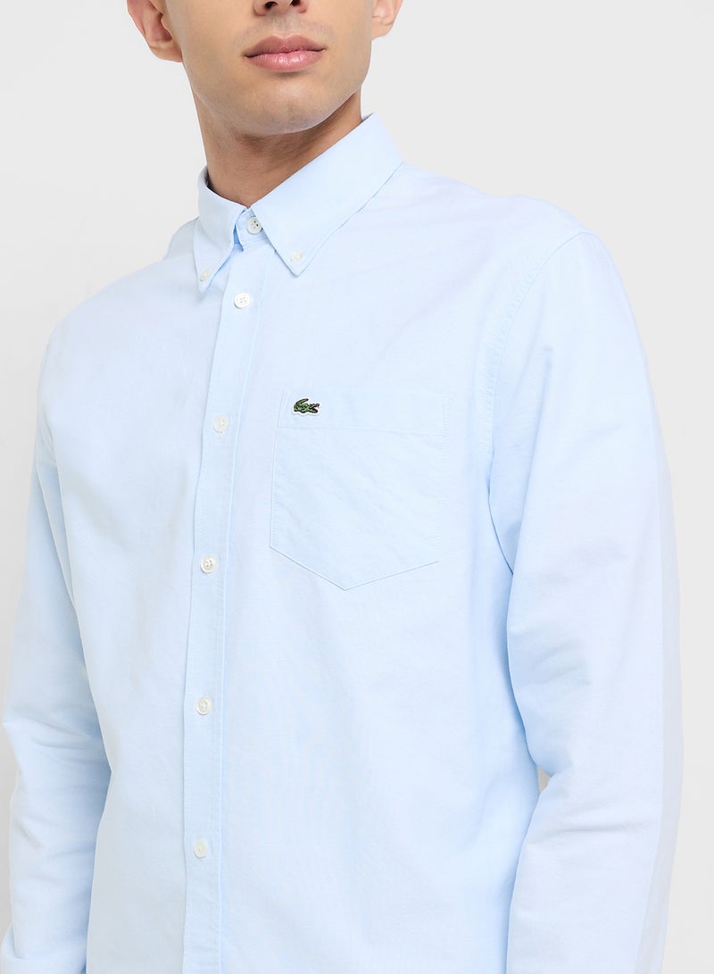 لاكوست قميص أكسفورد بقصة عادية - Image 3