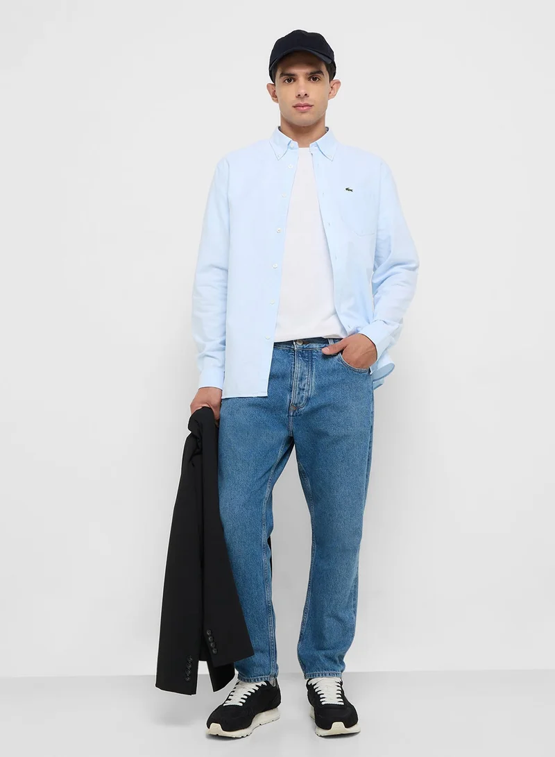 LACOSTE  Regular Fit Oxford Shirt for Men | Best Price UAE