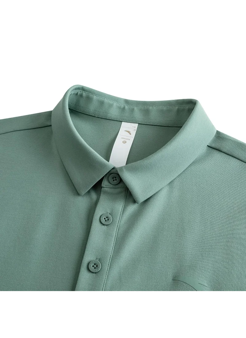 Anta Green A·AIR Tech Cooling Tee/Polo Shirt/Cooling Fabric · Breathable Comfort · Smart-Casual Style for Men | Best Price UAE