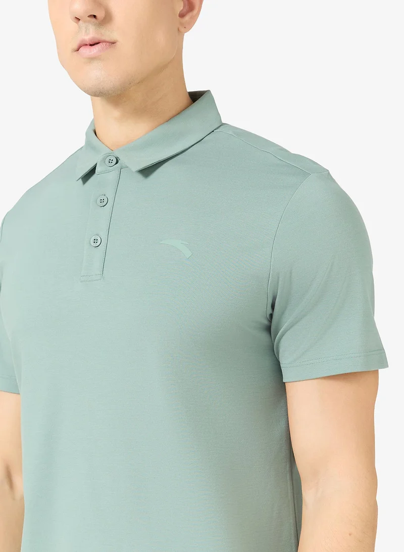Anta Green A·AIR Tech Cooling Tee/Polo Shirt/Cooling Fabric · Breathable Comfort · Smart-Casual Style for Men | Best Price UAE