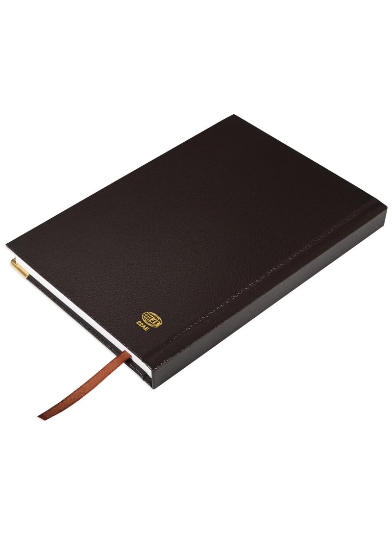FIS Fis 2025 A5 Diary,Gold Corenrs, (Arabic/English) Vinyl 1Side Padded Chocolate -FSDI22AE25CH  - Image 5