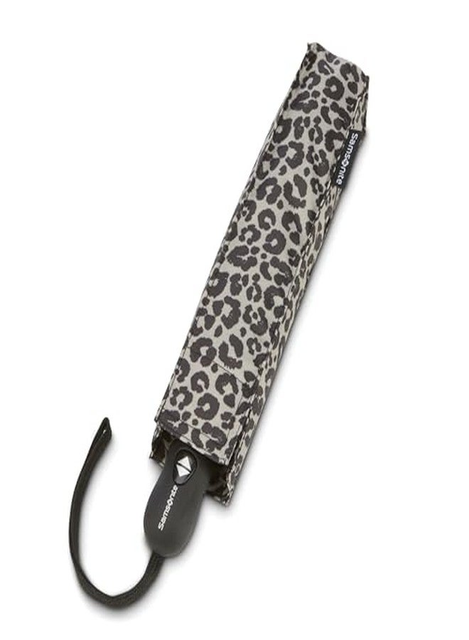 Samsonite Compact Auto Open/Close Umbrella, One Size, Grey/Black Cheetah - Image 2
