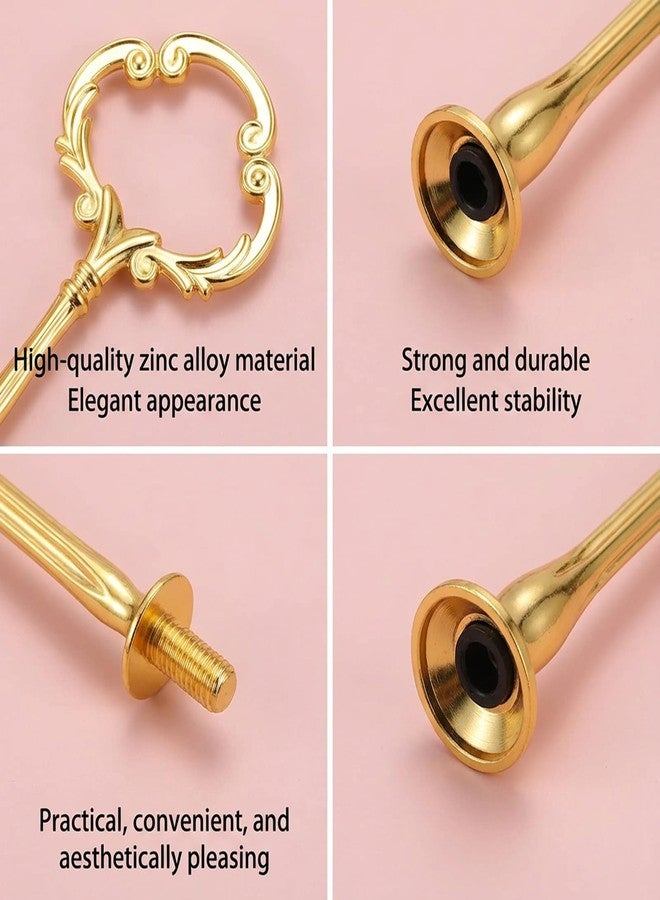 Gtziqa 2 Set 3 Tier Cake Stand Hardware Tiered Tray Hardware Kit Cake Tray Stand Handle Fruit Plate Stands Holder for DIY Wedding Party Cakes Stands Buffets Home Decor Showcases (Gold, Silver) - Image 3