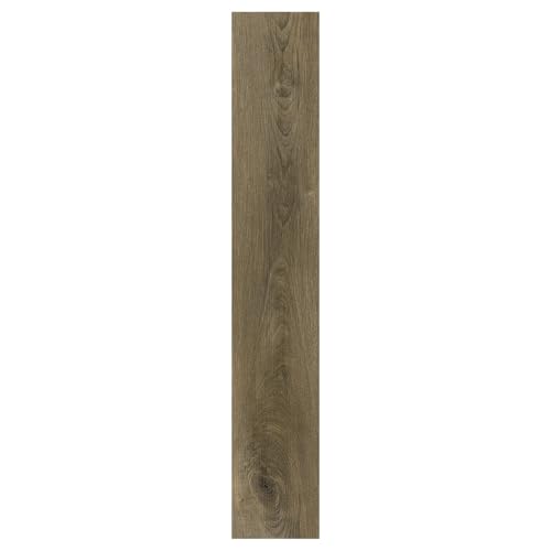 Dureidos Peel and Stick Floor Tile Wood Plank Look, Self-Adheisve Vinyl Flooring Brown,10-Pack 15 Sq.Ft, Floor Tiles Peel and Stick Waterproof for Bathroom Kitchen RV Renter, 36x6inch - Image 1
