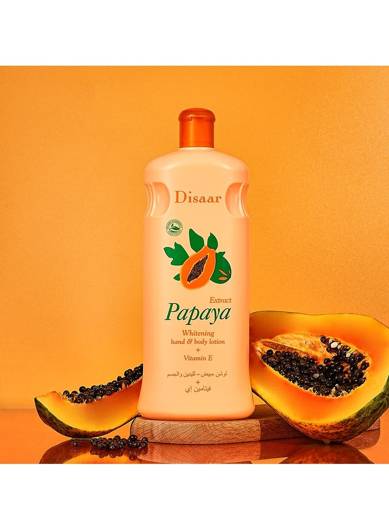 Disaar Organic Papaya Moisturizing Body Lotion With Vitamin E Smooth Skin Brightening Lotion Dark Spot Remover Cream Products - Image 1