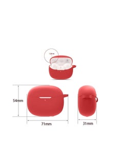 ماركة غير محددة جراب حمل من ilicone متوافق مع Anker Soundcore Life P3 ، غطاء محمول مقاوم للخدش ومقاوم للصدمات مع حلقة تسلق (أحمر)  - Image 4