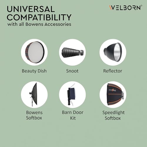 Welborn Multipurpose S2 Type Speedlite Bracket for Round and Regular Head & Bowens Mount Accessories Like Softbox, Reflector, Snoot, Photo Umbrella and Barndoor Kit, Proudly Make in India - Image 5