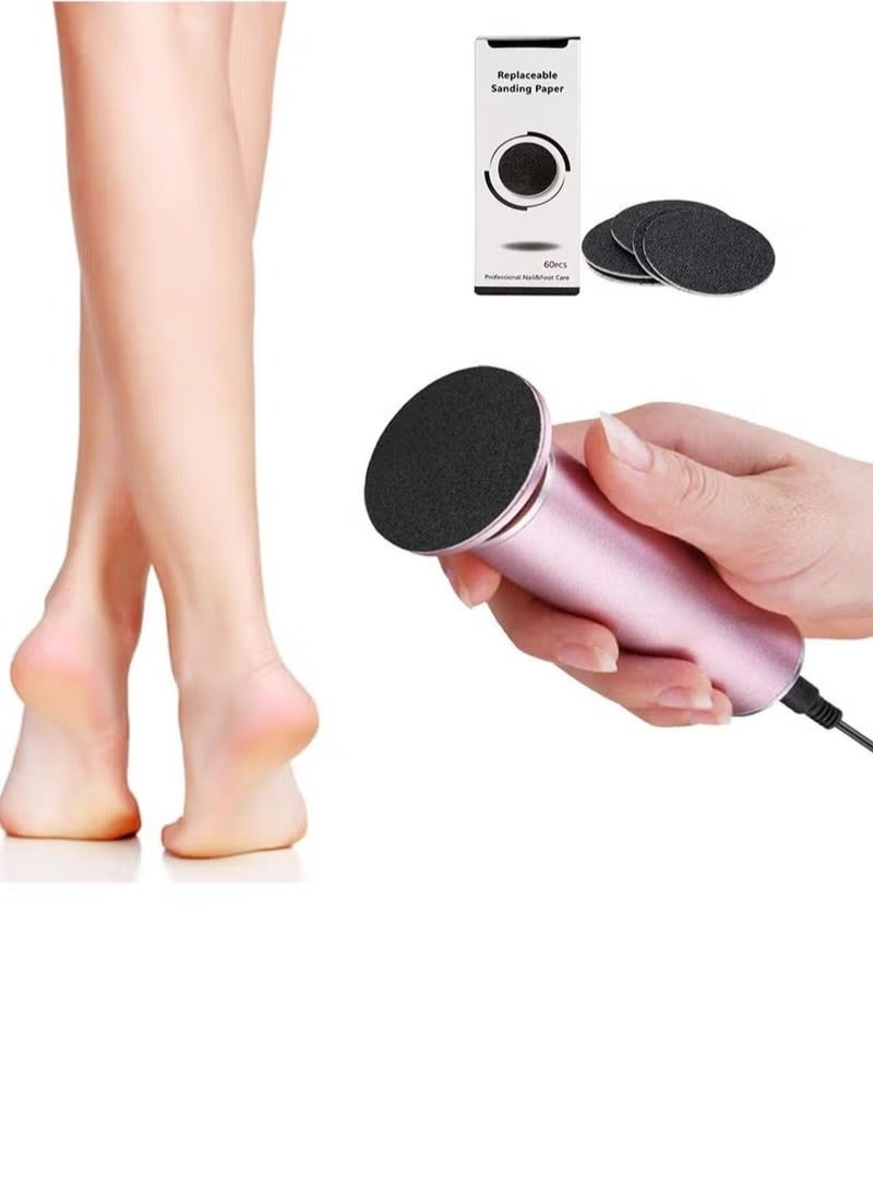 Milatech Electric Callus Remover, Foot File Pedicure Tool with Speed Controller and 60pcs Replacement Sandpaper Disk for Men Women Dead Dry Crack Skin Calluses - Image 1