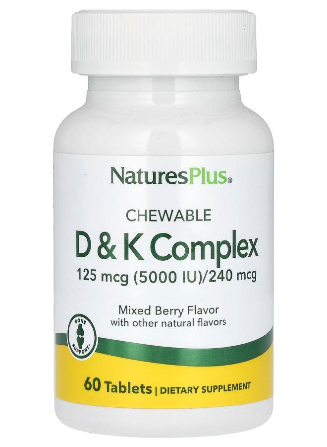 Chewable D & K Complex Mixed Berry 60 Tablets