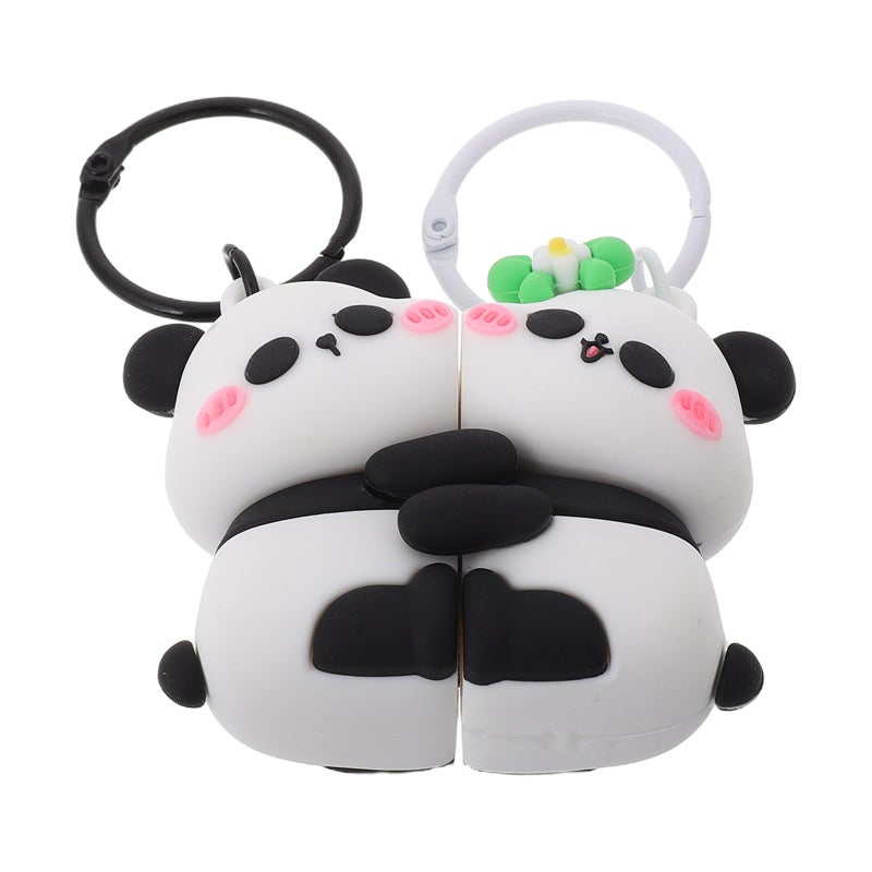 1 Pair Cute Panda Keychain Magnetic Doll Pendant Keyring for Bags Backpacks Purses Car Keys Animal Charms Panda Pendant for Women - Image 5