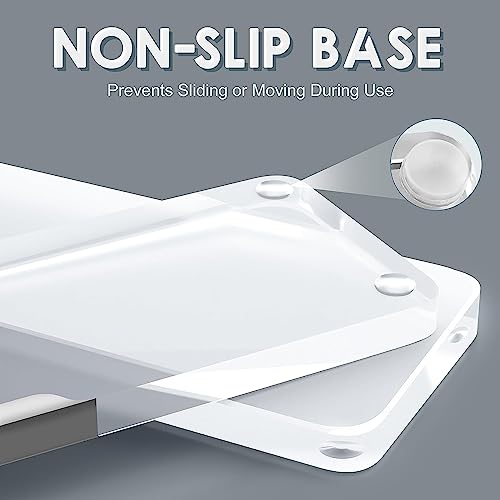 SELORSS Acrylic Keyboard Wrist Rest -80% TKL Mechanical Keyboard- CNC Aluminum Alloy Customized Logo Desk Wrist Support for Computer Keyboard,Anti-Slip Base,Wrist Pad for Office & Home,Silver - Image 5
