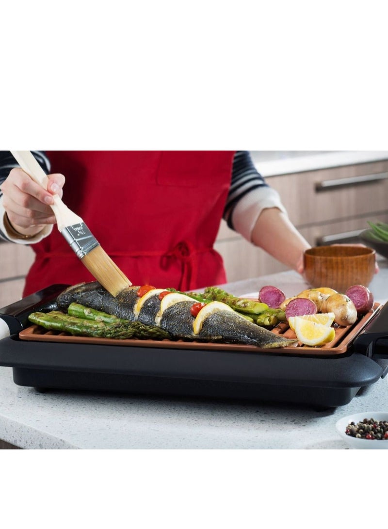Indoor Smokeless Grill Electric Grill Ultra Nonstick Electric Grill Dishwasher Safe Surface, Temp Control, Metal Utensil Safe, Barbeque Indoors with No Smoke!  - Image 5