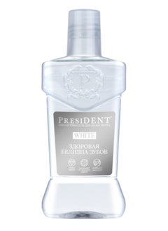 President President White Mouthwash 250ml - For Healthy Whiteness and Complete Dental Protection 