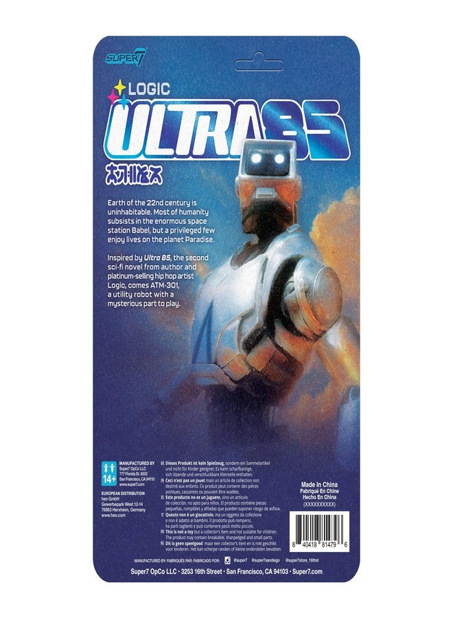 Super7 Logic ATM-301 (Ultra 85) - 3.75" Logic Action Figure Classic Sci-Fi and Hip Hop Collectibles and Retro Toys - Image 3