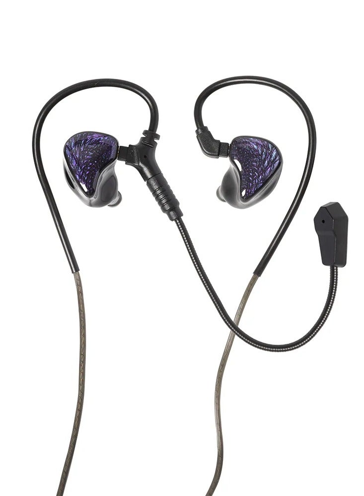 سيلست سماعات سيلست وايفرن السوداء مع ميكروفون خارجي بدقة عالية داخل الأذن HiFi سماعات موسيقية 10 مم LCP مع كابل قابل للفصل 2 دبوس 3.5 مم - Image 1