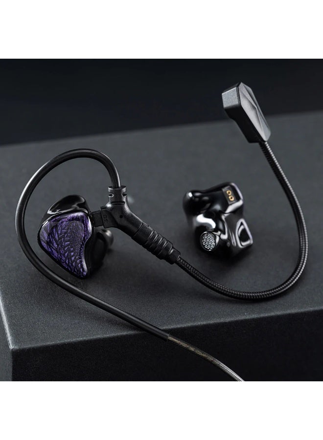 سيلست سماعات سيلست وايفرن السوداء مع ميكروفون خارجي بدقة عالية داخل الأذن HiFi سماعات موسيقية 10 مم LCP مع كابل قابل للفصل 2 دبوس 3.5 مم - Image 4